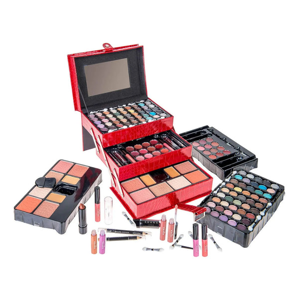 Kit De Maquillaje Todo En Uno SHANY Sombra Rubor Labial Rojo Premium