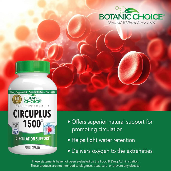 Cápsulas Circuplus 1500 Para Salud Corazón Circulación Venas - Imagen 4