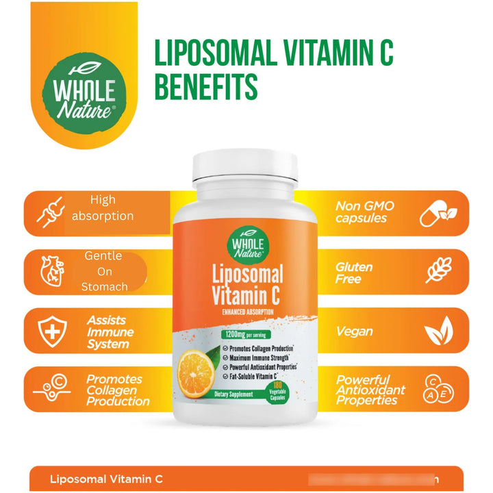 Cápsulas De Vitamina C Liposomal 1200 Mg Alta Absorción 180 - Imagen 3