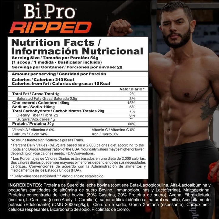 Proteína Bipro Ripped 2.4 Libras - Imagen 2
