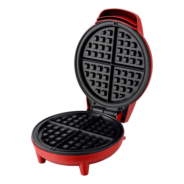 Waflera Courant Mini Roja 7 Pulgadas Waffles En 5 Minutos Antiadherente Portátil