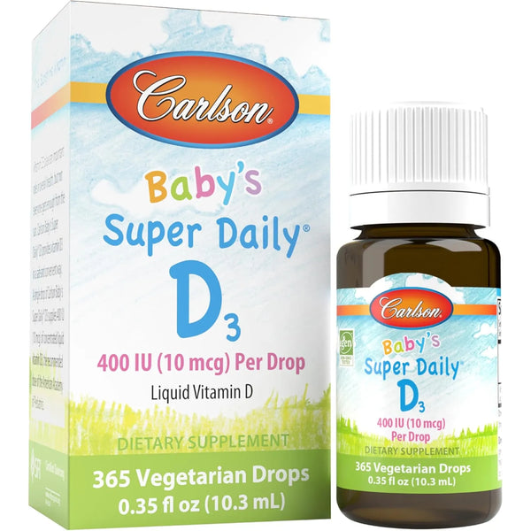 Carlson Baby Super Daily D3 400 Ui 10 Mcg Bebes 365 Gotas - Imagen 1