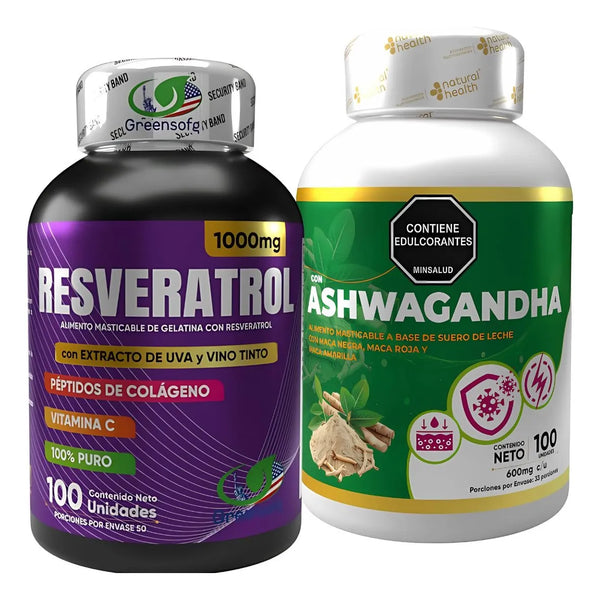Resveratrol + Ashwagandha Capsulas Invima Original - Imagen 1