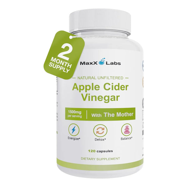 Cápsulas De Vinagre De Sidra De Manzana Con Madre 1500 Mg Me - Imagen 1