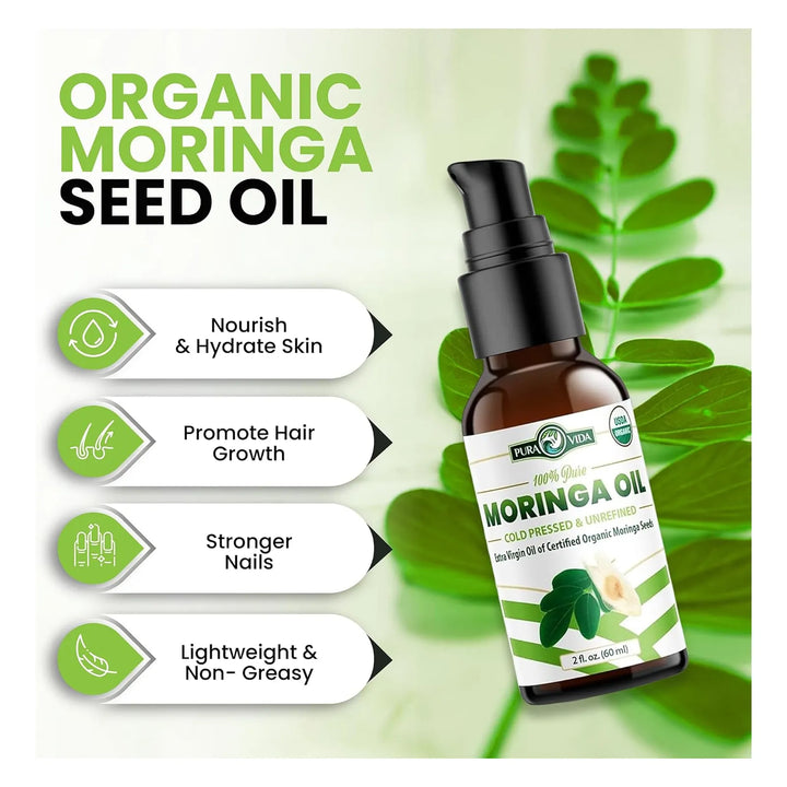 Aceite De Semilla De Moringa Orgánico 59 Ml Puro Prensado En - Imagen 3