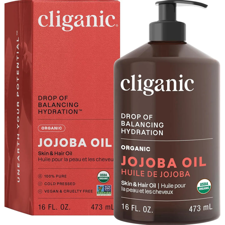Aceite De Jojoba Organico 100% Puro Premium Cliganic 480 Ml - Imagen 1
