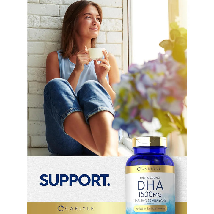 Dha 1500mg 180 Cápsulas Blandas Omega-3 Fuente Natural - Imagen 7