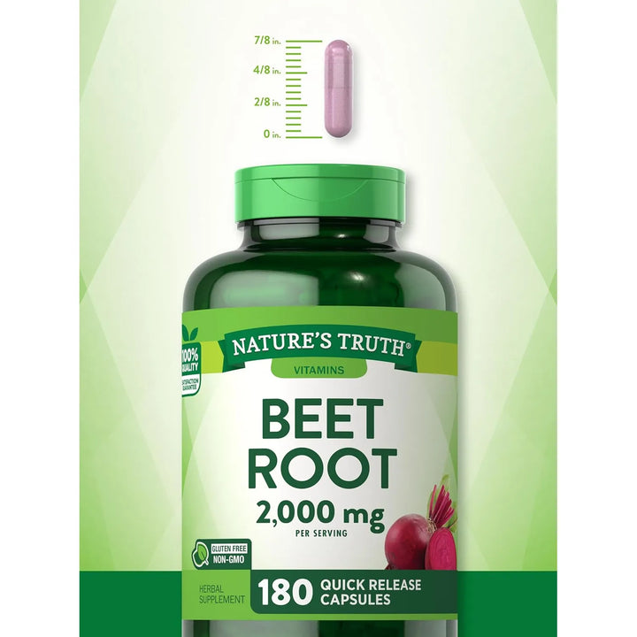 Cápsulas Raíz Remolacha 2000 Mg 180 Unidades Saludable Antio - Imagen 4