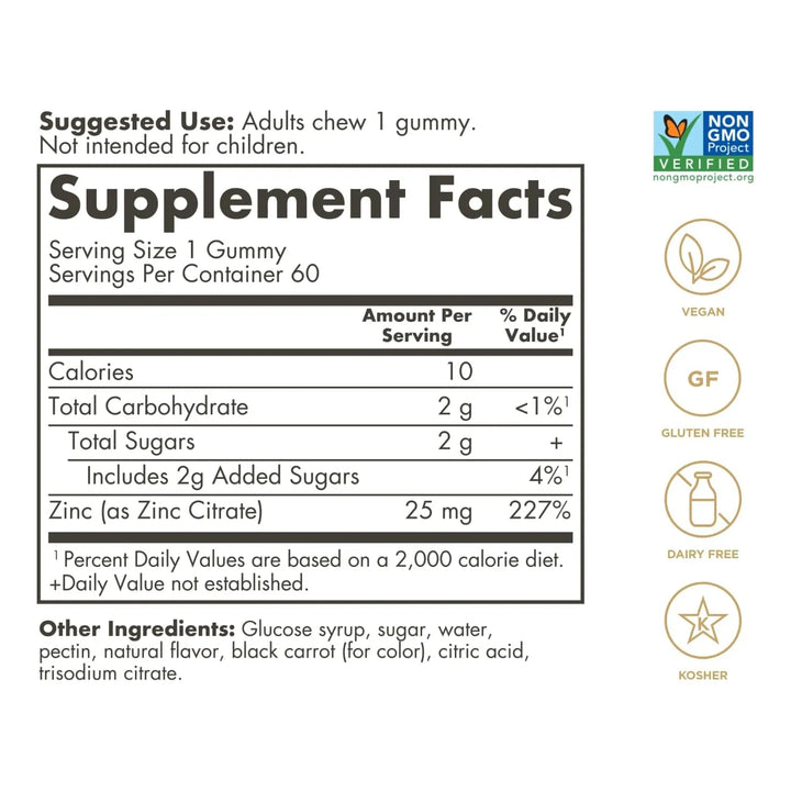 Cápsulas De Zinc 25 Mg Citrato Ultra Potencia Sabor Frutas A - Imagen 2