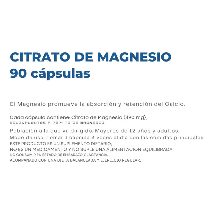 Citrato De Magnesio X 90 Cap  - Imagen 5