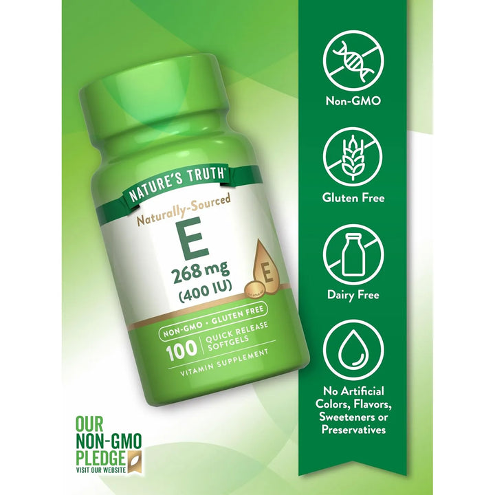 Cápsulas Blandas De Vitamina E 400 Ui 100 Unidades Antioxida - Imagen 3