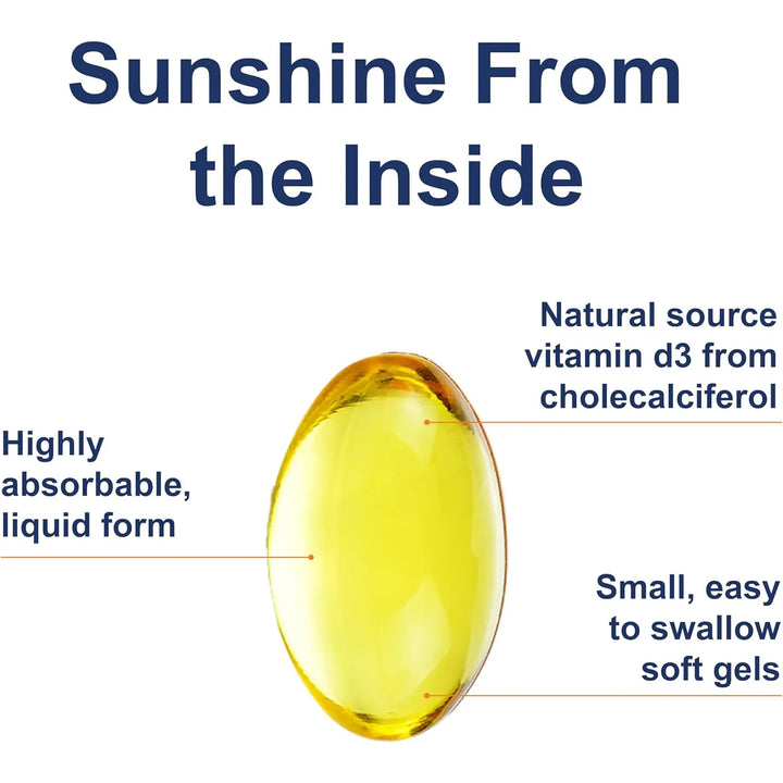 Vitamina D3 4000 Ui 100 Mcg Cápsulas Para Salud Ósea E Inmun - Imagen 3