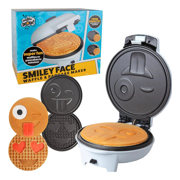Maquina Waffles Emoji Intercambiables Temperatura Ajustable Desayunos Divertidos