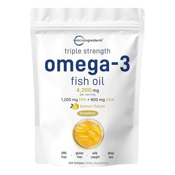 Omega 3 Triple Fuerza 4200 Mg Micro Ingredients 240 Cápsulas Sabor Lim ...