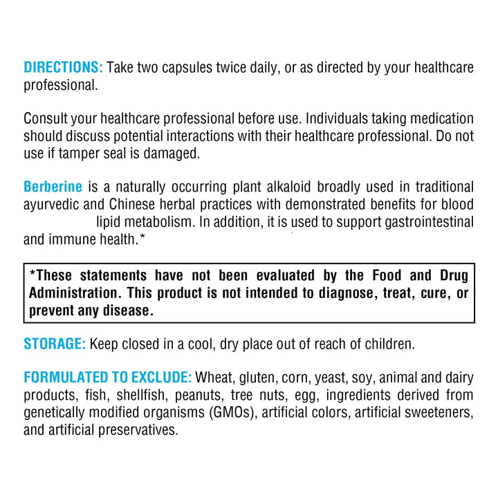 Berberina 500 Mg Metabolismo Apoyo Inmunológico Hcl Bajo Áci - Imagen 6
