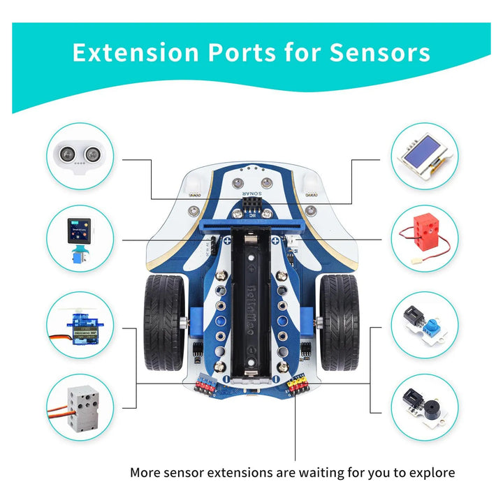 Kit Robot Carro Programable Cutebot Pro Sensores Seguimiento Linea Mic ...