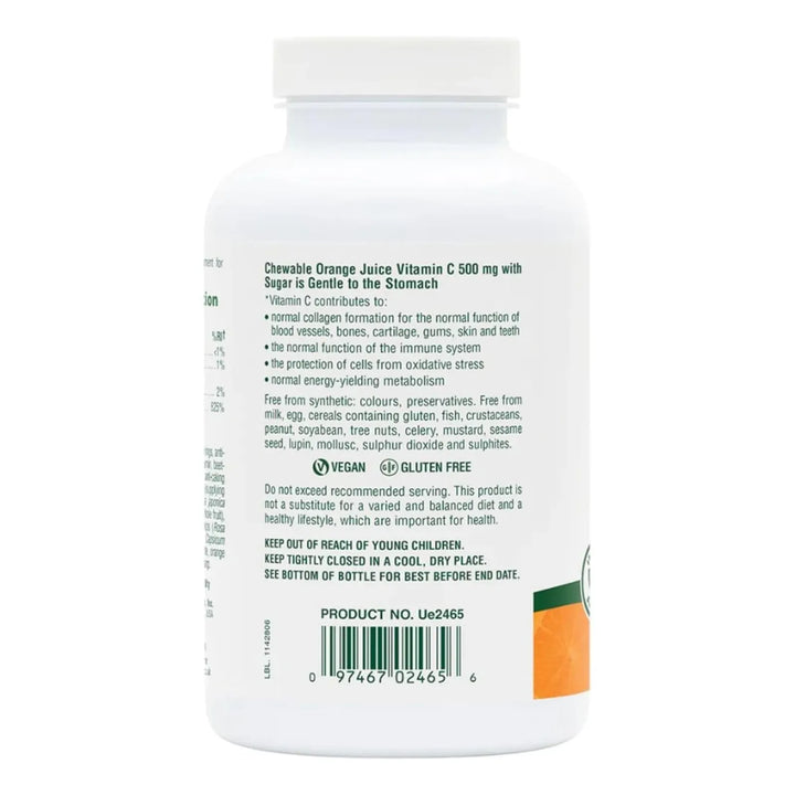Vitamina C Masticable Sabor Naranja 500 Mg 90 Tabletas Antio - Imagen 8