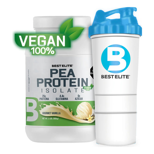 Vegan Protein 2 Lb 2 Libras 2lb  De Best Elite Pea Isolate Proteina Vegana  Arveja  - Imagen 1