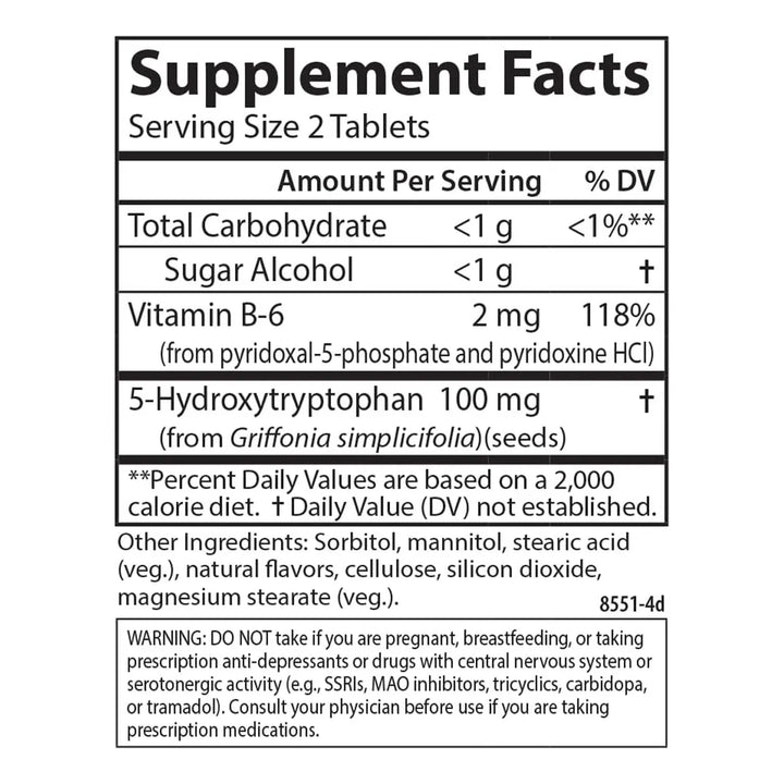 Tabletas De 5-htp 100 Mg Mejora Del Estado De Ánimo Relax Na - Imagen 4