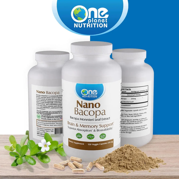 Cápsulas De Bacopa Monnieri 250 Mg Para Mejorar Memoria Y En - Imagen 6