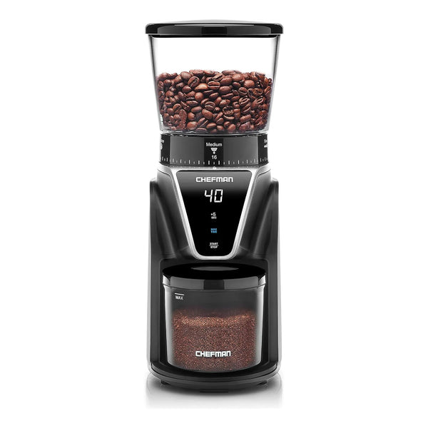 Chefman Molinillo De Cafe Conico Electrico 31 Ajustes Molienda Perfecta