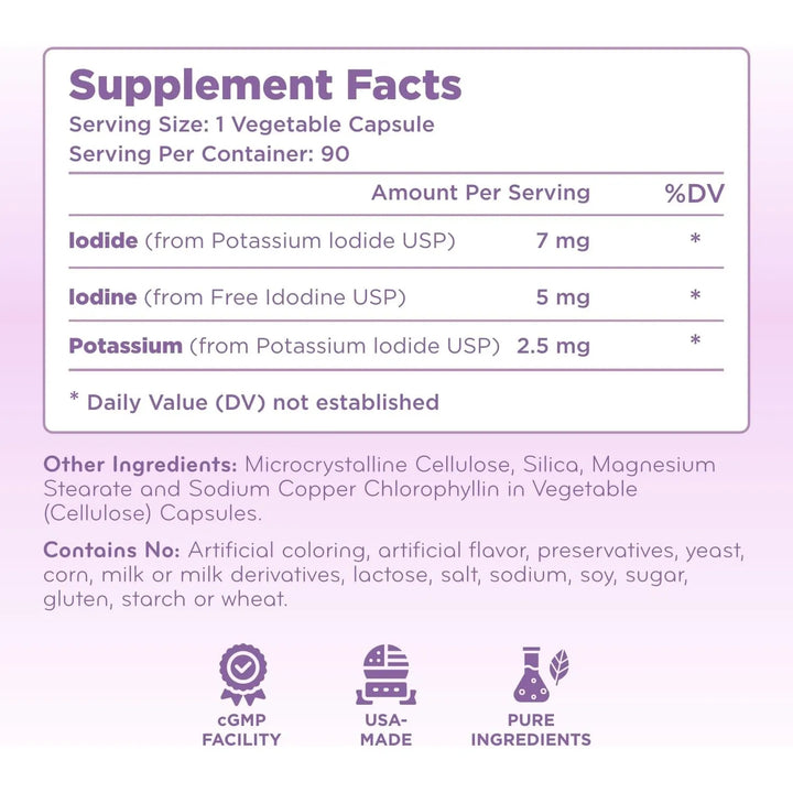 Yoduro De Potasio 12.5 Mg Alta Potencia Cápsulas Energía Inm - Imagen 3