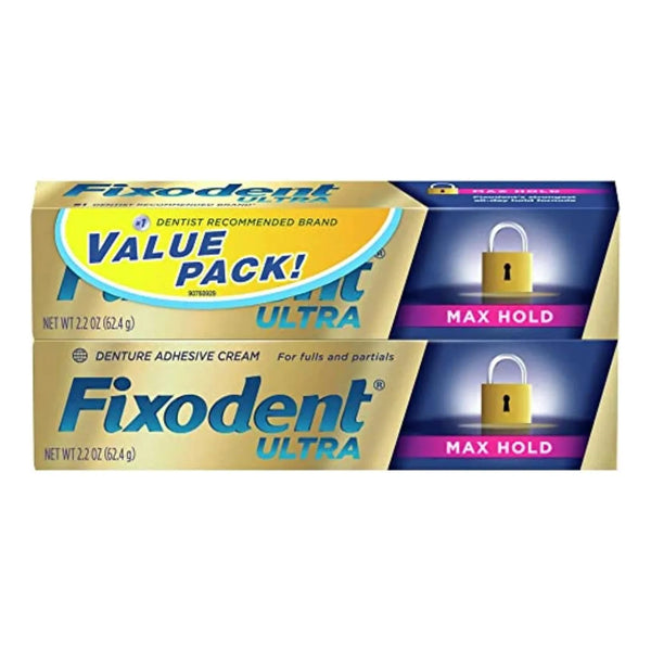Adhesivo Para Dentaduras Postizas Fixodent Ultra Max 2 Und - Imagen 1