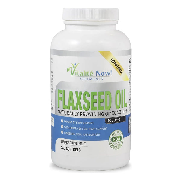 Cápsulas Blandas Aceite Linaza Orgánico 1000 Mg Prensado En - Imagen 1