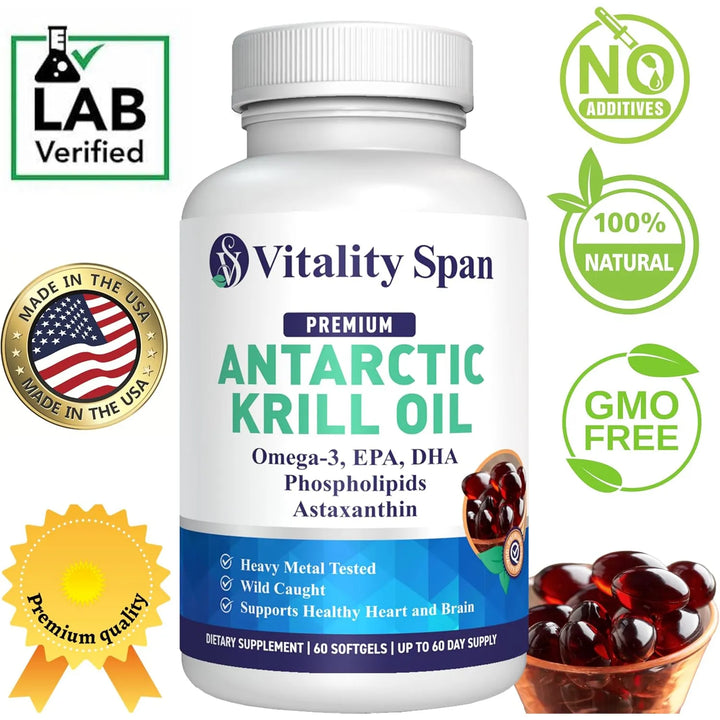 Aceite De Krill Antártico Omega 3 Astaxantina Colina Dha Epa - Imagen 2