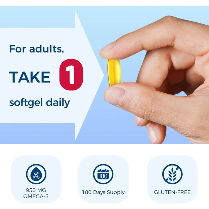 Aceite De Pescado Omega 3 Triple Fuerza 1360 Mg 950 Mg Ácido - Imagen 6