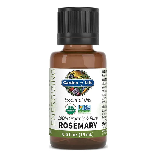 Aceite Esencial De Romero Organico Puro 15 Ml Garden Of Life Para Difusor Y Piel