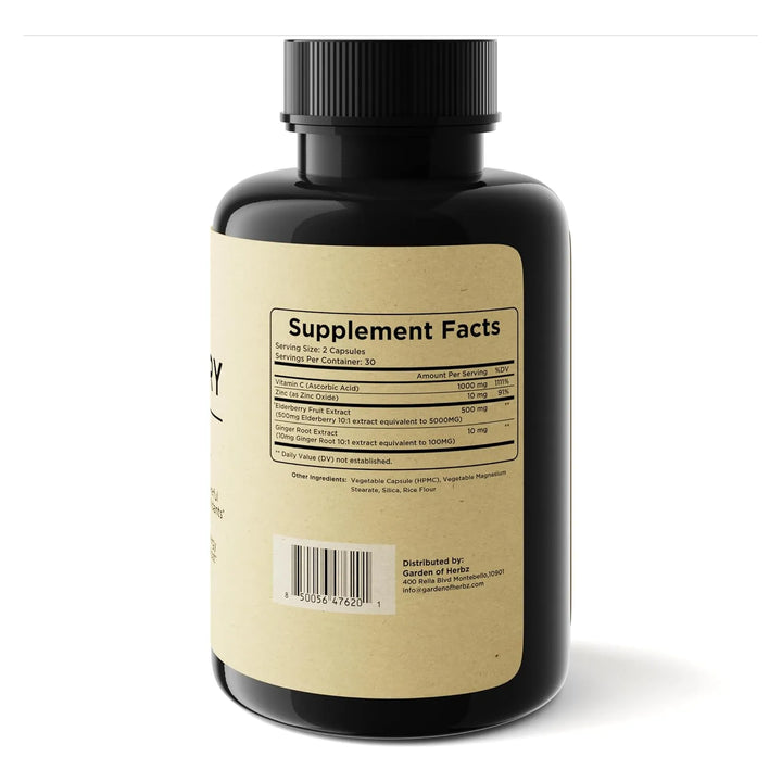 Baya De Saúco Con Vitamina C Y Zinc 5000 Mg Refuerzo Inmunol - Imagen 8