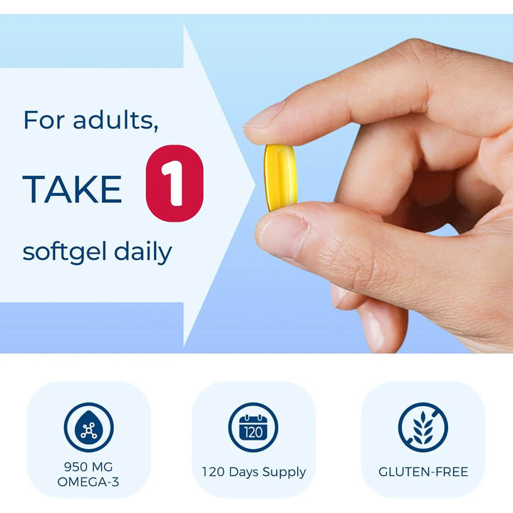 Aceite De Pescado Omega 3 Triple Potencia 1360 Mg 950 Mg Epa - Imagen 6