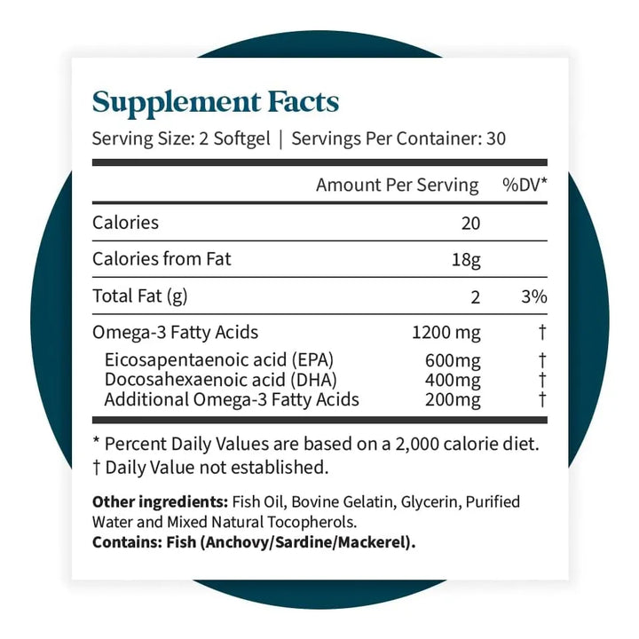 Cápsulas Blandas Omega 3 Aceite De Pescado Puro Apoyo Cerebr - Imagen 2