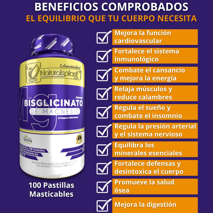 Bisglicinato De Magnesio 100 X3 Original - Imagen 7