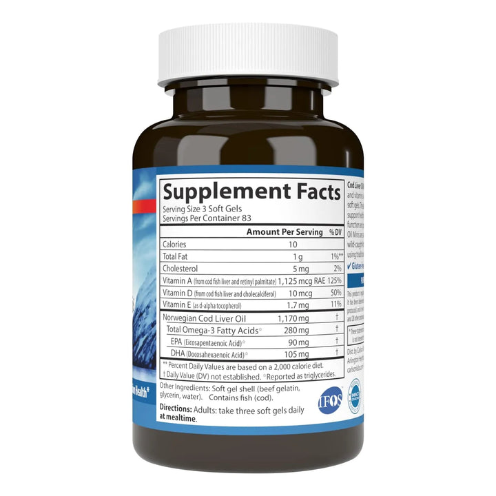 Aceite De Hígado De Bacalao 280 Mg Omega 3 Vitaminas A D3 25 - Imagen 2
