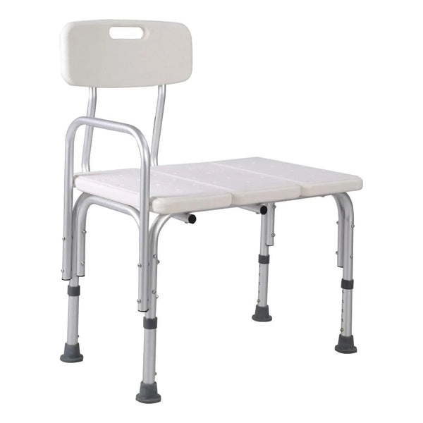 Banco De Ducha Con Respaldo Y Asiento Ancho, Ajustable En Al - Imagen 1