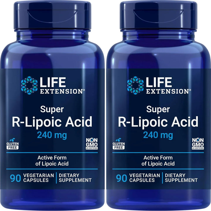 Ácido R-lipoico 240mg 90 Cápsulas Vegetales Paquete Doble - Imagen 1