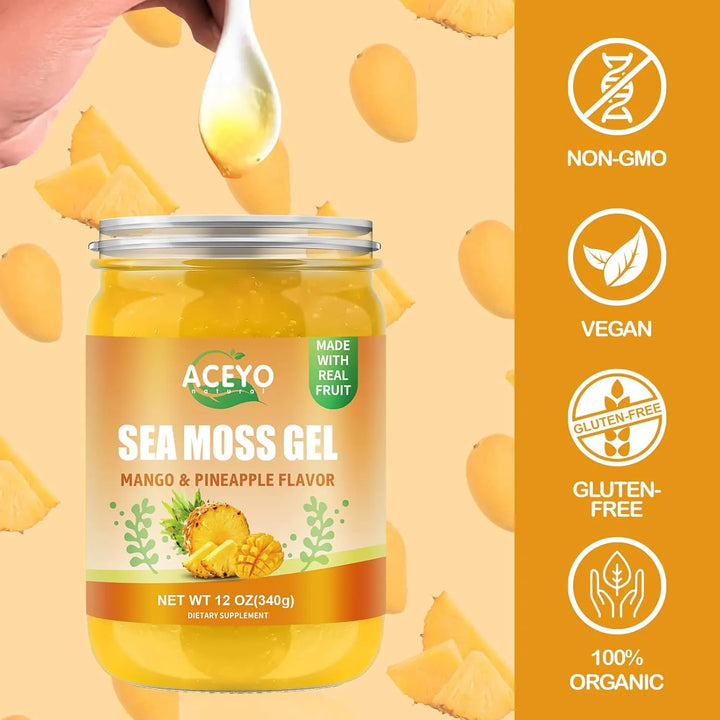 Gel De Musgo Marino Irlandés Orgánico Crudo Sabor Mango Piña - Imagen 4