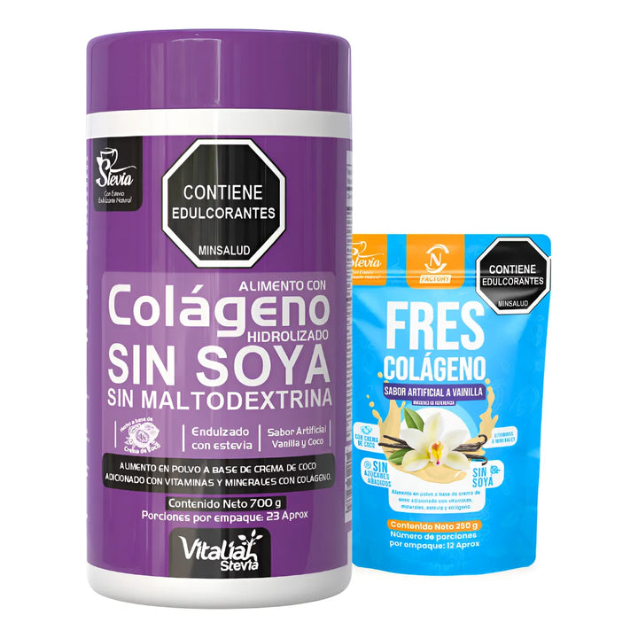 Kit Colágeno Hidrolizado Vitaliah Vainilla X1 + Doypack Vainilla Nf - Imagen 1