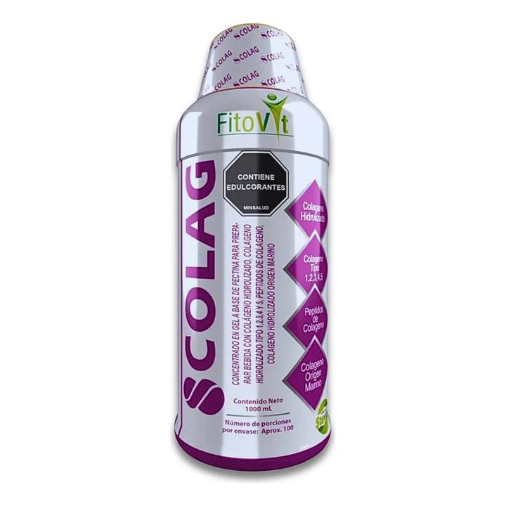 8 Colágenos Concentrados Péptidos De Colágeno Marino 1000ml Uva - Imagen 1