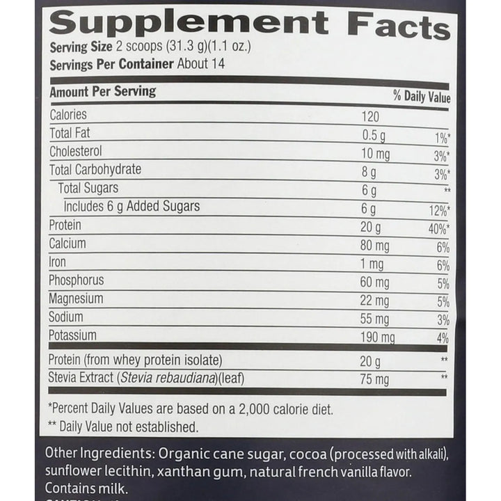 Proteína De Suero En Polvo Sabor Chocolate 15.4 Oz Ideal Par - Imagen 4