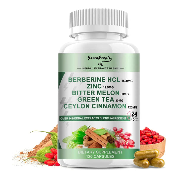 Cápsulas De Berberina 1500 Mg Con Canela De Ceilán Y Extract - Imagen 1