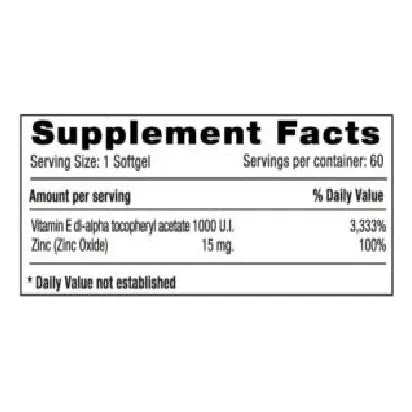 Vitamina E + Zinc 1000 Iu X 60c Vita E - Imagen 3