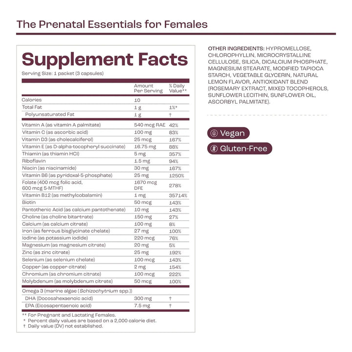 Vitaminas Prenatales Para Mujeres Con Ácido Fólico Dha Omega - Imagen 7
