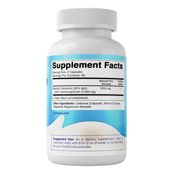 Calostro Bovino 1000 Mg 50% Igg Salud Intestinal Crecimiento - Imagen 8