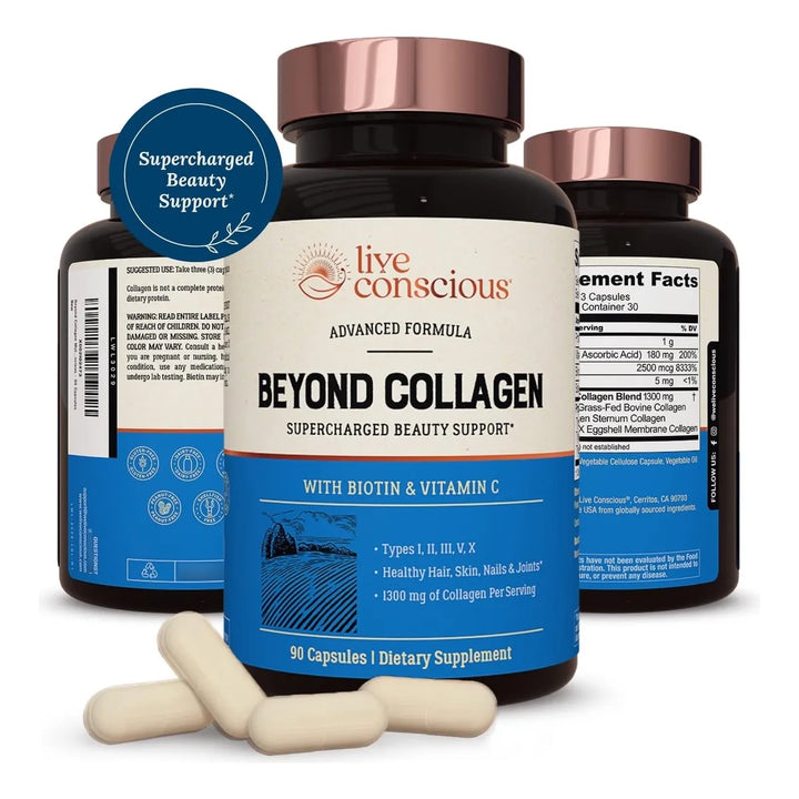 Cápsulas De Colágeno Múltiple 90 Cap Biotina Y Vitamina C - Imagen 1