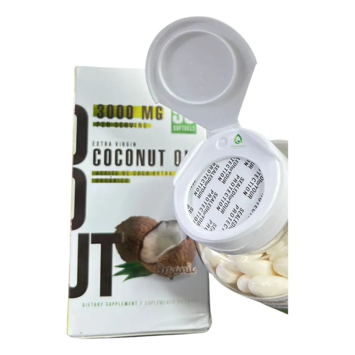 Coconut Oil 3000mg 90 Softgels Coco Suave - Imagen 3