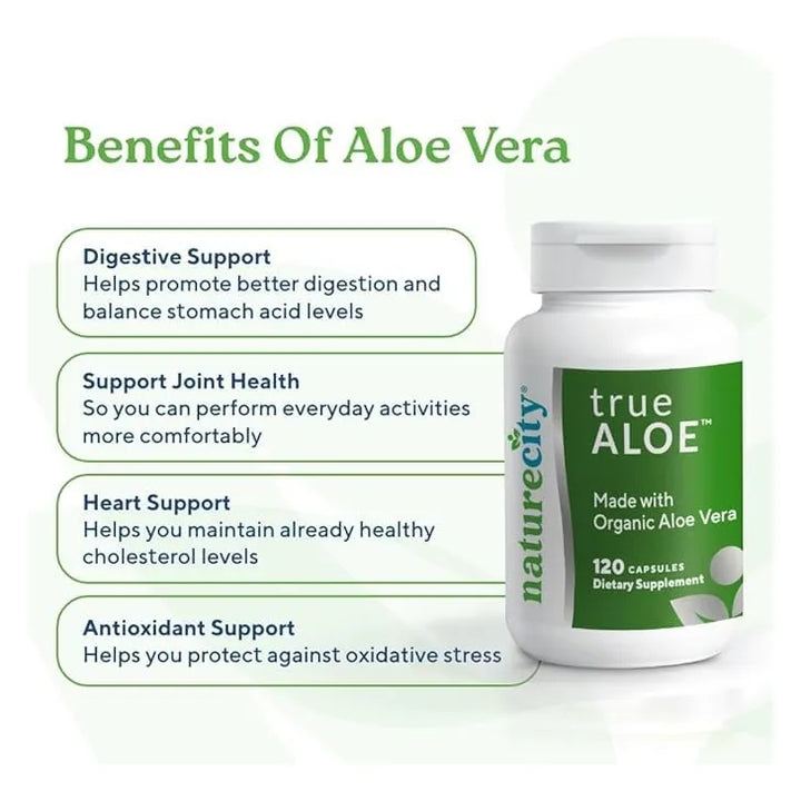 Cápsulas De Aloe Vera Orgánico 80000 Mg Soporte Digestivo Pi - Imagen 2