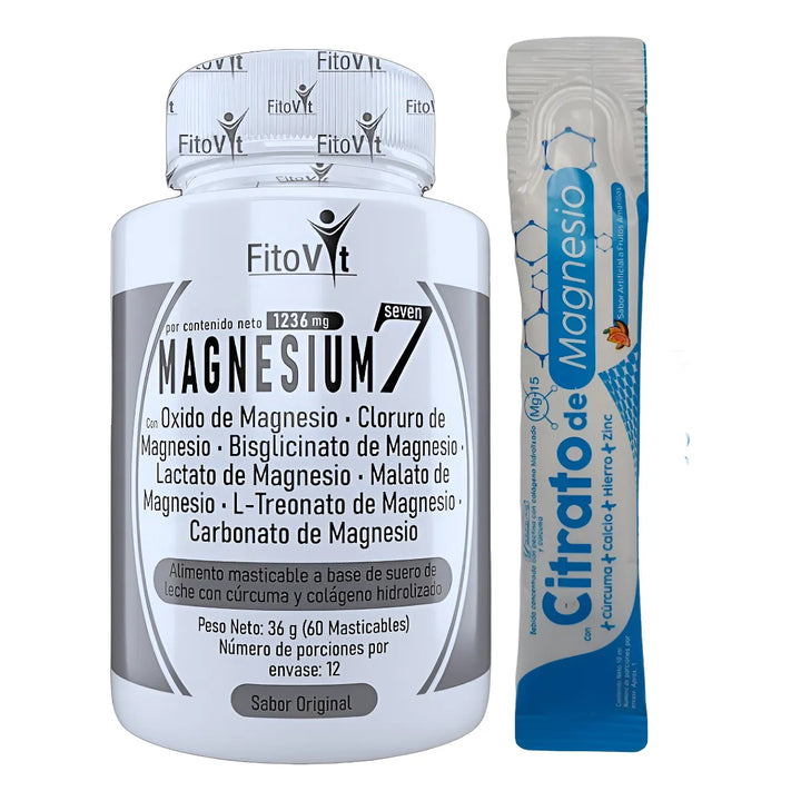 Magnesio X7 Siete Magnesios En Una Sola Fórmula Cloruro Bisglicinato Lactato Malato Oxido Carbonato Para Sueño Enfoque Y Recuperación Muscular Original - Imagen 2